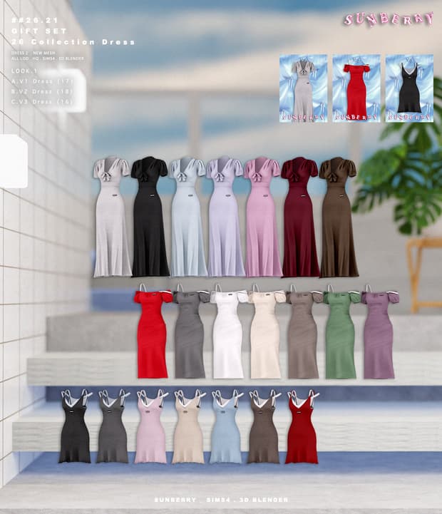Галерея мода Платья Set 26 Collection Dress #3